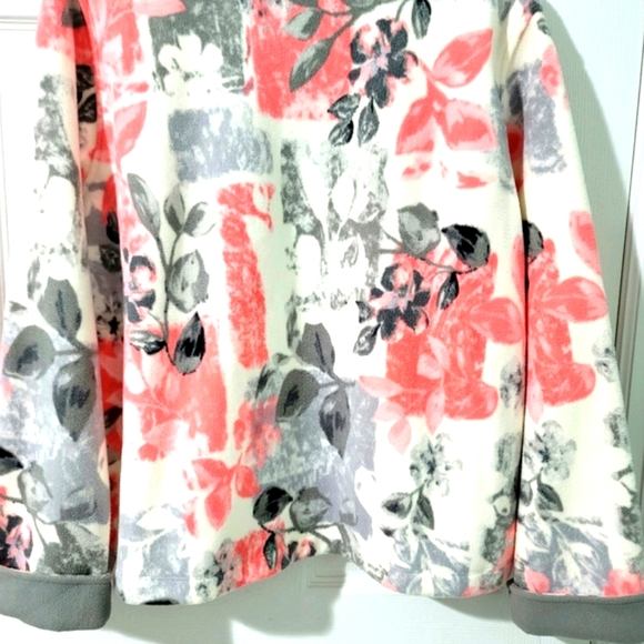 Alia Petite Women's Floral Full-Zip Sweater Size L - Picture 9 of 15